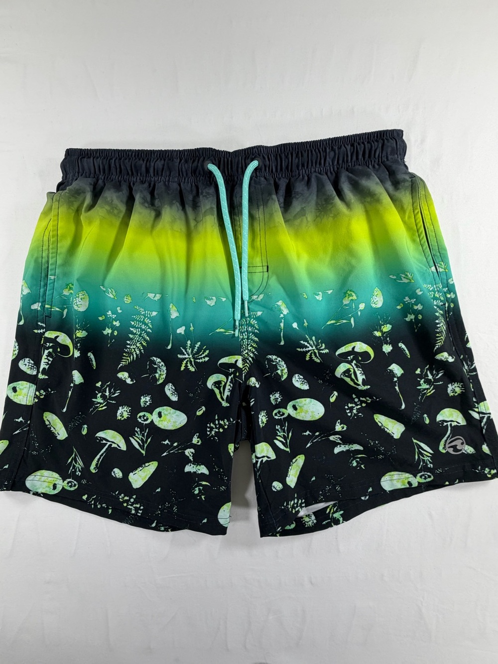 Ocean Current Swim Trunks Men’s Large Mushroom Print Board Shorts‎ Lined